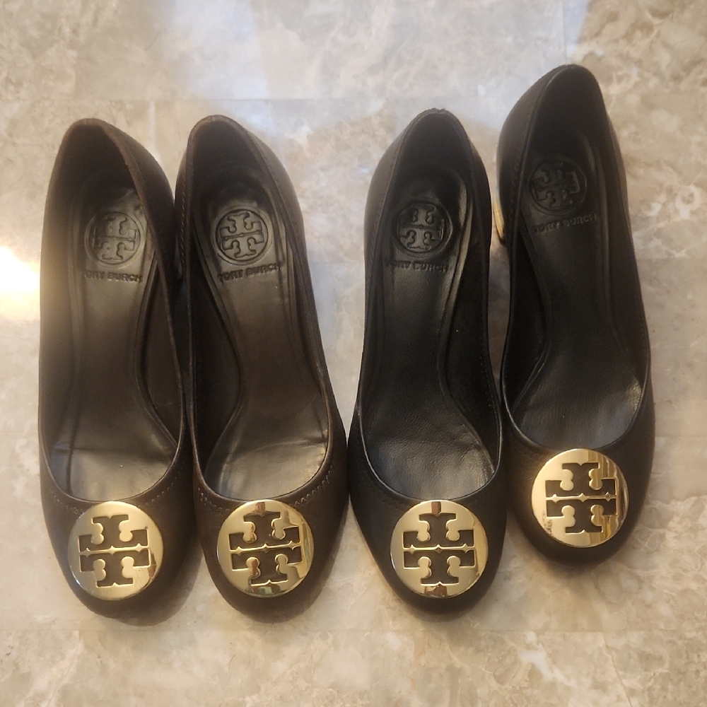 Tory Burch Women's Black and Brown Flats